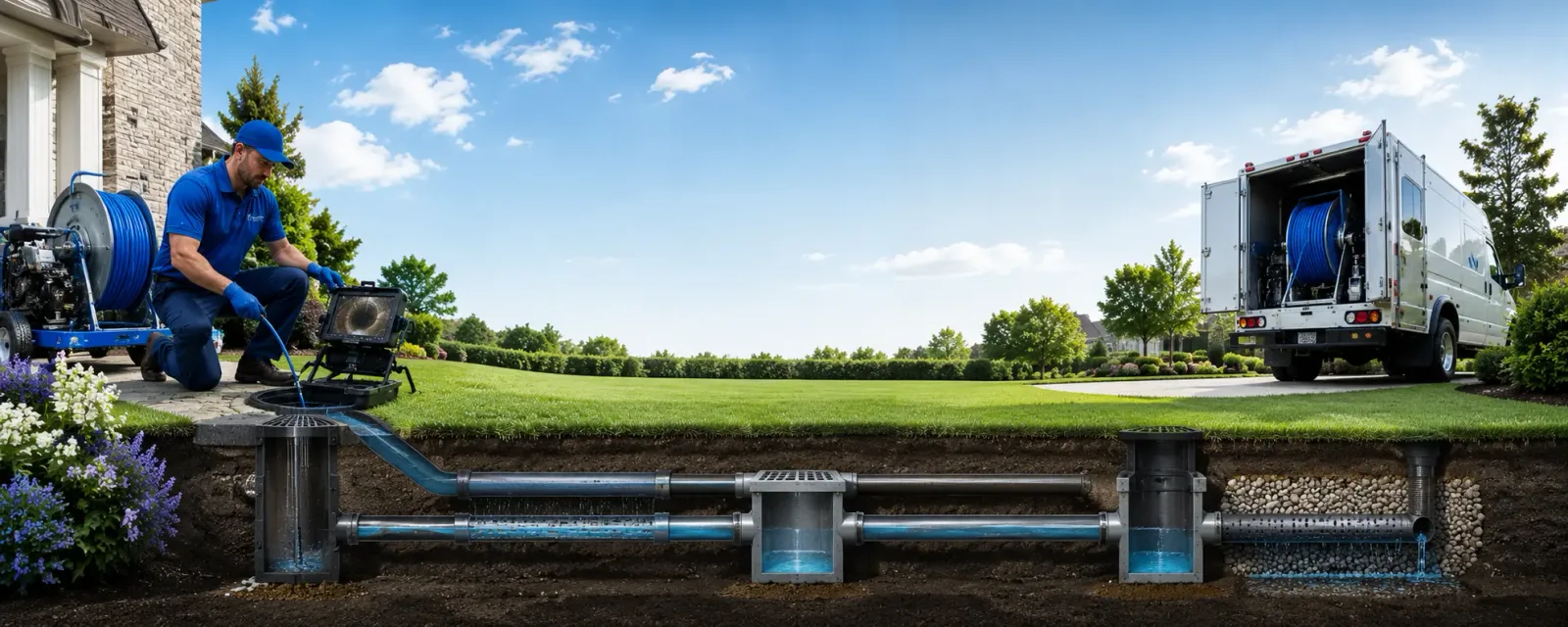 Outdoor drain cleaning information for Far Hills, NJ
